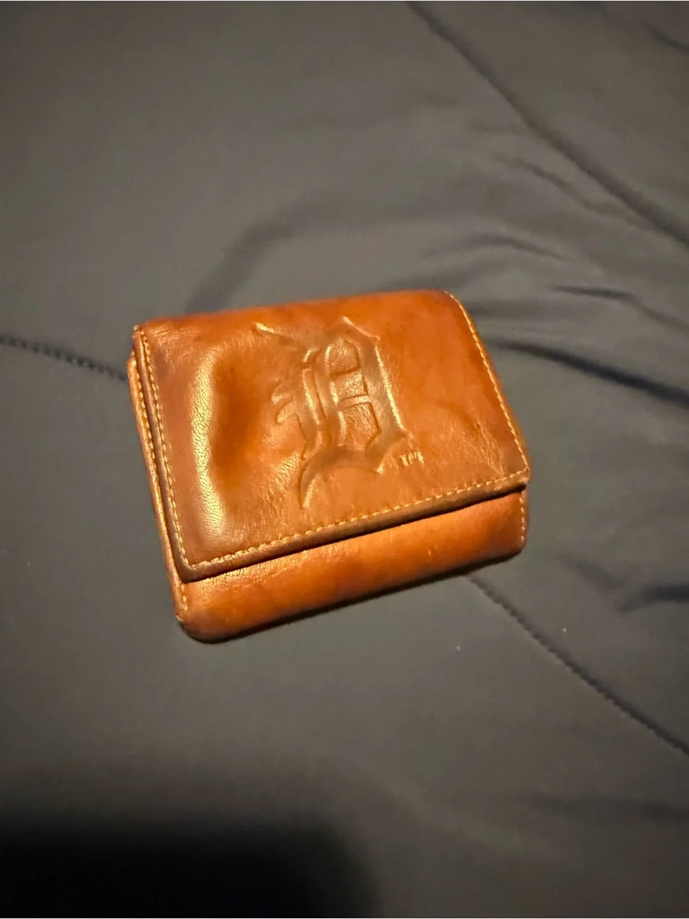 Leather Trifold Wallet - Brown